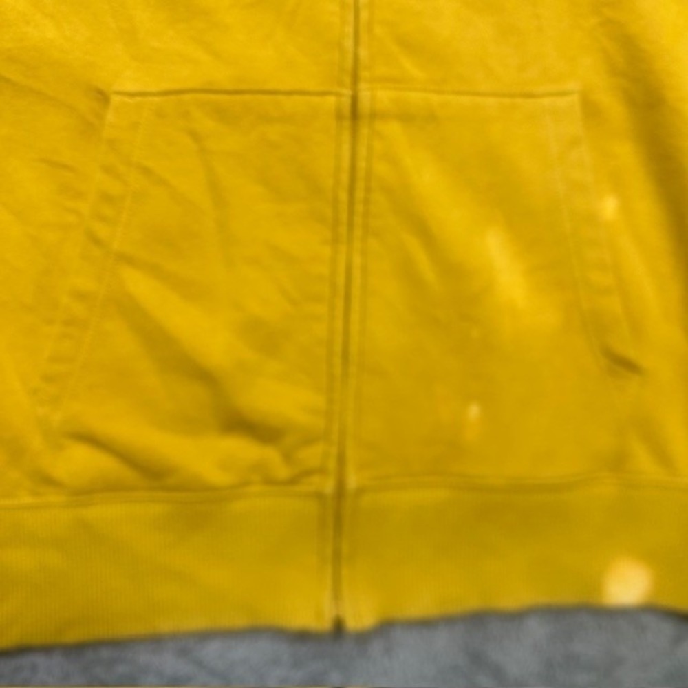 North Face Half Dome Hoodie‎ Womens M Yellow Full Zip Hooded Sweatshirt *SPOTS - Picture 7 of 16